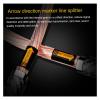 LEOSP 1 Pair HiFi Speaker Cable Copper and Silver Speaker Wire with Carbon Fiber Banana and Y Plug(2.5 Meters) view 3