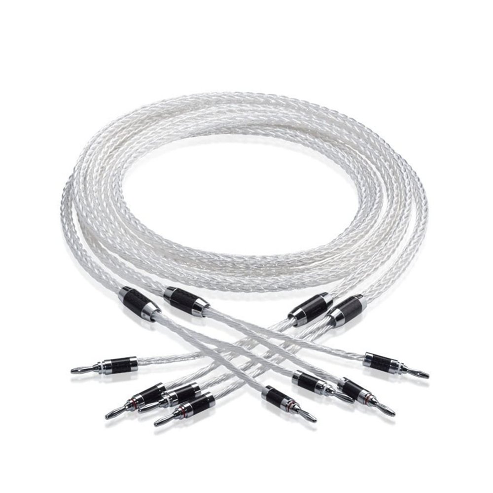 LEOSP 8ag Pure Silver-Plated OCC HiFi Speaker Cable Speaker Wire Compatible with Amplifier and CD(1 Meters)
