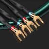 LEOSP HiFi Speaker Cable 7N OCC High Performance Speaker Wire with Gold-Plated Y Plug Jack(2.5 Meters) view 1