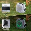 NiceBuy 2-Pack Rock Speakers Outdoor Water-Resistant Solar Powered Patio Speaker with 3 Mode Lights and Pair System and USB Rechargeable for Pool Outside Garden Yard Deck view 2