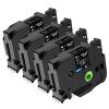 NineLeaf 4PK STe-141 STe141 ST-141 ST141 18mm 0.7 Black on Clear Stencil Metal Etching Tape for PT-2430PC PT-2500PC PT-2600 PT-2610 Label Maker view 1