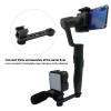 Estink Triple Cold Shoe Mount Plate, Aluminum Alloy Microphone Stand Adapter with Screw Holes, for LED Light, Photography (Black) view 2
