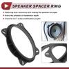 HEROFFIX 2 Pcs Audio Coaxial Speaker Speaker Spacer Ring Tweeter Speaker Spacer Adaptor for Toyota Tundra 2007-2021 Front Speaker Subwoofer Mounting Spacer Bracket Ring Black ABS view 3