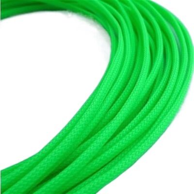 10 Meters Cable Expandable Flat Sleeves Cable Flexible Triple mesh Braided encrypted Flat casing 3/4/6/8/10/12/16mm Braided Wire Snakeskin Sleeving Extension Connector(Green,6mm bore)