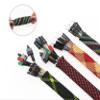 10 Meters Cable Expandable Flat Sleeves Cable Flexible Triple mesh Braided encrypted Flat casing 3/4/6/8/10/12/16mm Braided Wire Snakeskin Sleeving Extension Connector(Green,6mm bore) view 4