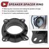 HEROFFIX 2 Set Audio Coaxial Speaker Speaker Spacer Ring Tweeter Speaker Spacer Adaptor for Toyota Tacoma 2005-2019 Front Speaker Subwoofer Mounting Spacer Bracket Ring Black ABS view 3