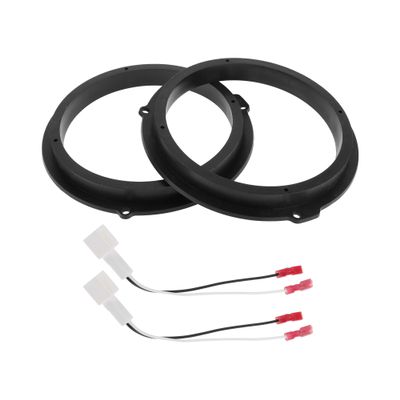 HEROFFIX 2 Set Audio Coaxial Speaker Speaker Spacer Ring Tweeter Speaker Spacer Adaptor for Ford Bronco Sport 2021 Front Rear Speaker Subwoofer Mounting Spacer Bracket Ring Black ABS