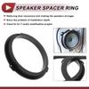 HEROFFIX 2 Set Audio Coaxial Speaker Speaker Spacer Ring Tweeter Speaker Spacer Adaptor for Ford Bronco Sport 2021 Front Rear Speaker Subwoofer Mounting Spacer Bracket Ring Black ABS view 3
