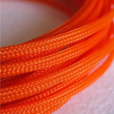 10 Meters Cable Expandable Flat Sleeves Cable Flexible Triple mesh Braided encrypted Flat casing 3/4/6/8/10/12/16mm Braided Wire Snakeskin Sleeving Extension Connector(Orange,10mm bore)