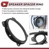 HEROFFIX 2 Pcs Audio Coaxial Speaker Speaker Spacer Ring Tweeter Speaker Spacer Adaptor for Toyota Tacoma 2005-2015 Front Speaker Subwoofer Mounting Spacer Bracket Ring Black ABS view 3