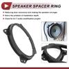 HEROFFIX 2 Set Audio Coaxial Speaker Speaker Spacer Ring Tweeter Speaker Spacer Adaptor for Toyota 4 Runner 2003-2009 Front Speaker Subwoofer Mounting Spacer Bracket Ring Black ABS view 3