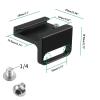 CHENZILIN Cold Shoe Mount Adapter 90 Degree Angle for Camera Rig Attach Side Cage Quick Release L Bracket Plate Handle 1/4"" Screws, As Pictures Shown view 4