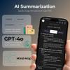 FoCase Note AI Voice Recorder, Transcribe & Summarize, Translation, APP Control with Chat GPT, Magnetic, 64GB Memory, Support 112 Languages, Audio Recorder for Phone Calls, Lectures, Meetings view 4