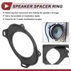 HEROFFIX 2 Pcs Audio Coaxial Speaker Speaker Spacer Ring Tweeter Speaker Spacer Adaptor for Toyota Corolla 03-13 Rear Speaker Subwoofer Mounting Spacer Bracket Ring Black ABS view 3
