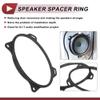 HEROFFIX 2 Pcs Audio Coaxial Speaker Speaker Spacer Ring Tweeter Speaker Spacer Adaptor for Toyota Camry 2002-2011 Rear Speaker Subwoofer Mounting Spacer Bracket Ring Black ABS view 3