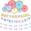 KatchOn, Pink and Blue Foil Fringe - 6.4x8 Feet, Pack of 2 | Boy or Girl Gender Reveal Banner - 10 Feet, Pack of 13 | Girl or Boy Gender Reveal Decorations | Gender Reveal Garland | Baby Shower Decor view 3