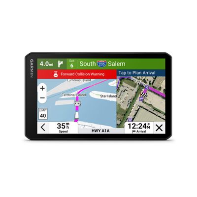 Garmin dzlCam OTR725 High-Res 7 GPS Truck Navigator with Built-in 1080P HD Dash Cam, Automatic Incident Recording, Custom Routing, Satellite Imagery, Wind Speed, Community-Shared Loading Docks