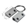 FOCMKEAS Magnetic Reed Switch Wired Surface Mount Normally Open NO Contact Sensor Alarm Magnetic Door Switch with 2 Wires, Zinc Alloy Sliver, MC-56 view 2