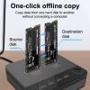 Tiiyee M.2 SSD Duplicator, Hard Drive Cloner Dual Bay and Dock Offline 1Gbps Reading Writing USB C to SATA Docking Station for B Key/B M Key Old SSD Data Transmission Size 2230 22242 2260 2280 22110 view 3
