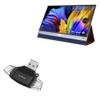 BoxWave Smart Gadget Compatible with ASUS ZenScreen OLED MQ16AH - AllReader SD Card Reader, microSD Card Reader SD Compact USB - Jet Black view 1
