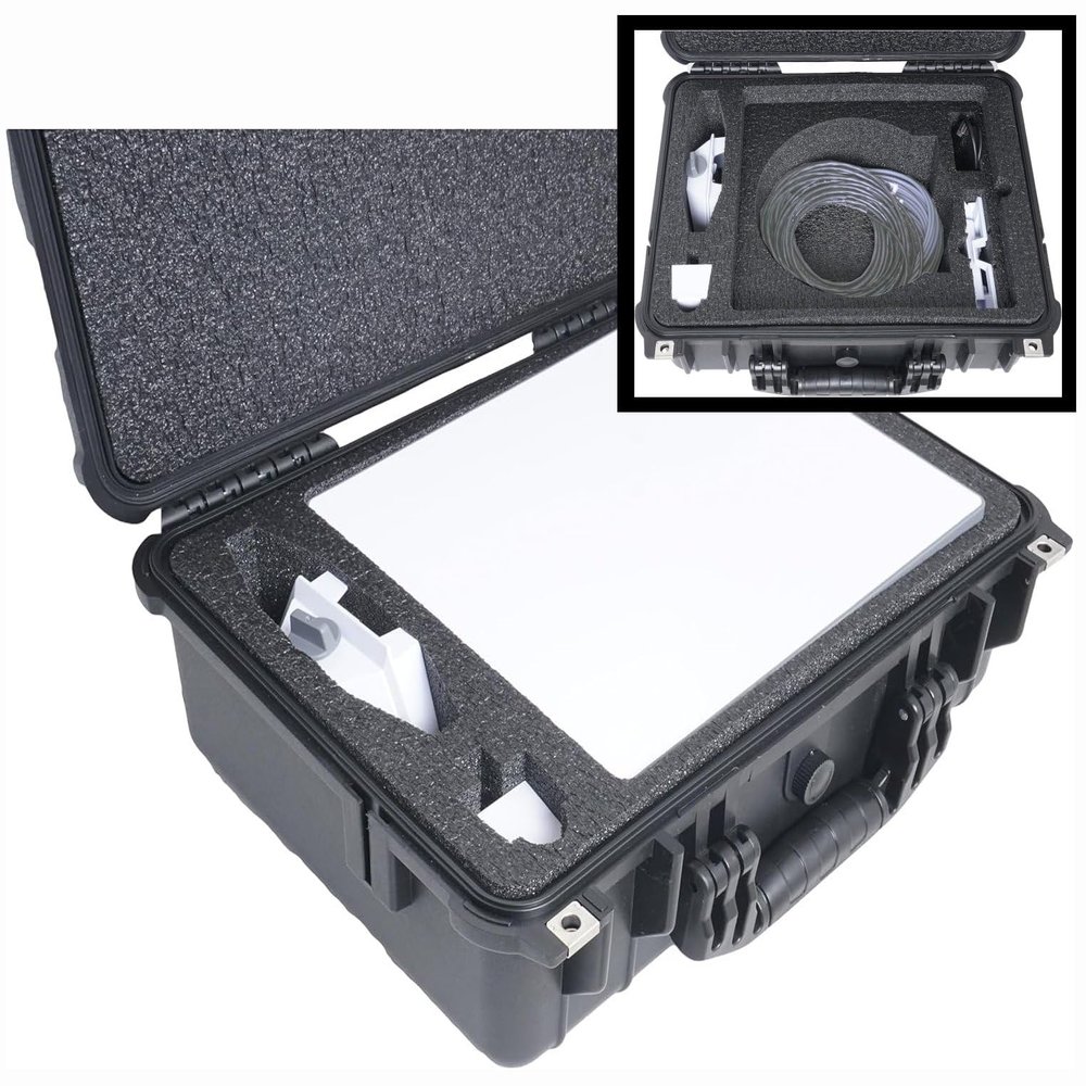 Waterproof Hard Case Fits Starlink Mini Kit with Dual-Level Foam