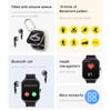 EFFEOKKI 2 in 1 Smartwatch with Earbuds Smart Watch for Men 2" NFC Make Call Ultra Sport Compatible with Android iOS (Black) view 3