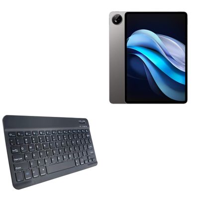 BoxWave Keyboard Compatible with vivo Pad3 Pro - SlimKeys Bluetooth Keyboard, Portable Thin with Chiclet-Style Keys - Jet Black