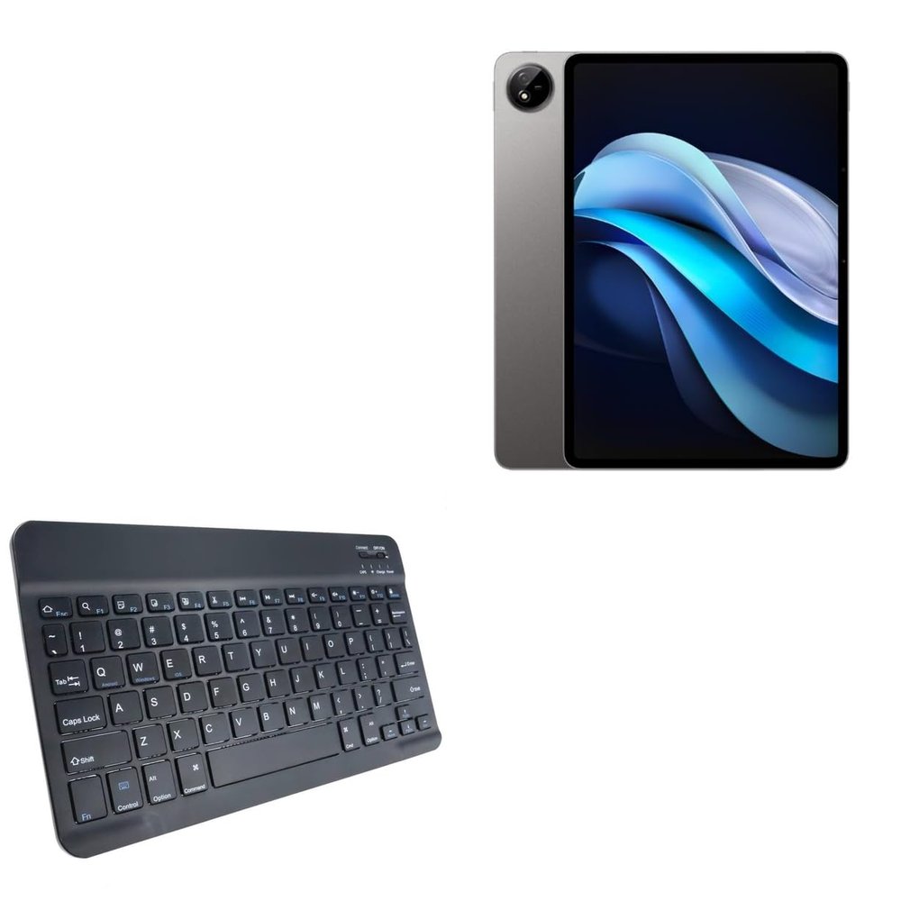 BoxWave Keyboard Compatible with vivo Pad3 Pro - SlimKeys Bluetooth Keyboard, Portable Thin with Chiclet-Style Keys - Jet Black