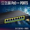 TRENDnet 8-Port 2.5G PoE++ Switch, TPE-BG380, 8 x 2.5GB PoE++ Ports, 230W Poe Power Budget, 40Gbps Switching Capacity, NDAA + TAA Compliant, Lifetime TRENDnet Protection view 2