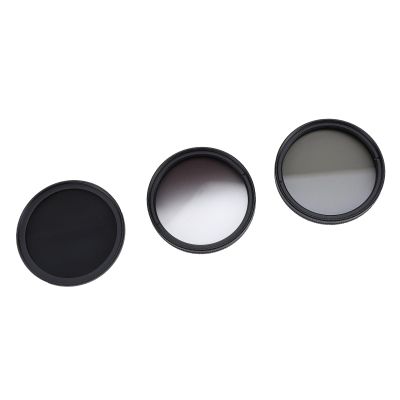 3 in 1 Camera Filter Kit, ND8 CPL GND Filter Set, Aluminum Alloy Optical Glass Filters, Clearer Images, Compatible with Multiple Lens Sizes, Photography Accessories (49mm)