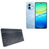 BoxWave Keyboard Compatible with vivo Y38 - SlimKeys Bluetooth Keyboard, Portable Thin with Chiclet-Style Keys - Jet Black view 1