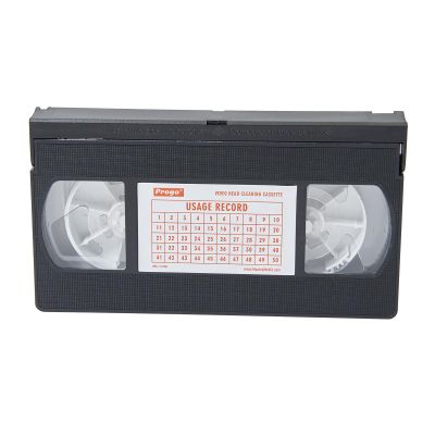 Progo VCR Head Cleaner - VHS Head Cleaner for VHS/VCR Players - Dry Technology, No Fluid Required, Reusable Up to 50 Times, Easy to Use, Safe Cleaning