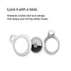 Belkin Apple AirTag Reflective Secure Holder w/Key Ring, Scratch-Resistant Case w/Raised Edges - Protective AirTag Keychain Accessory for Keys, Child Tracking Device, Pets - Black/White (4-Pack) view 2