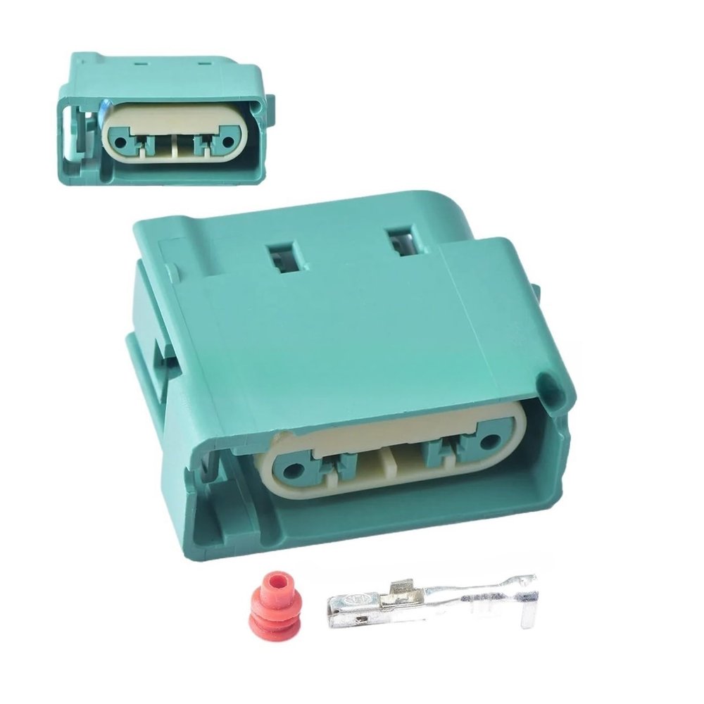 APLJDFD 1 Set Green 2 Pin Female Auto W/aterp/roof Connector Headlights Small Lights Turn Signals Taillights 3F1T-14A464-AA 13628677