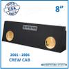 Sierra Crew Cab 2001-2006 Dual and Triple Sealed Sub Box Subwoofer Enclosure (Dual, 8") view 2