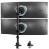 Dual Monitor-Arm Ultrawide Heavy Duty - 24-57 inch Vertical Dual Monitor Mount, Adjustable Stacked Double Monitor Desk Mount Stand, Max Load 59.4 lbs (per Screen), VESA 75 100 mm, Black view 1