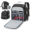 BAGSMART Camera Bag for Photographers, Professional Camera Bag Fits up to 15.6" Laptop, DSLR/Drones/Tripod Camera Case with Rain Cover, Black view 1