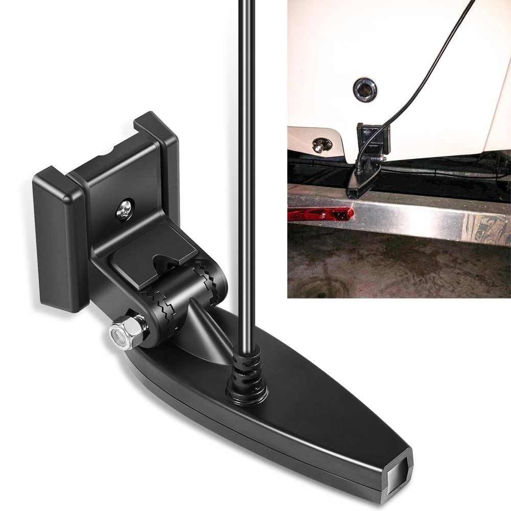 Camoo 710295-1 XNT 9 HW MDI 75 T for Humminbird Helix 7/8 (MEGA Down Imaging) Dual Spectrum Chirp with Temperature Transom Mount Transducer, Black