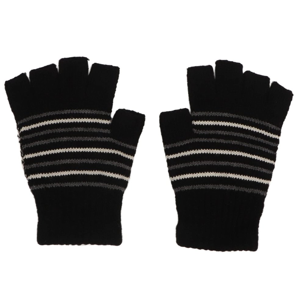 USB Heated Gloves, Winter Gloves, Safe Washable Fingerless Knitted Gloves for Work, Outdoor Learning, Striped
