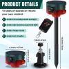 Qualirey 4 Pack Solar Outdoor Motion Sensor Alarm in 2 130db Loud Noise Maker Support Recording Adjustable Volume Strobe Light Multiple Mode with Remote Control and USB Charging Cable view 2
