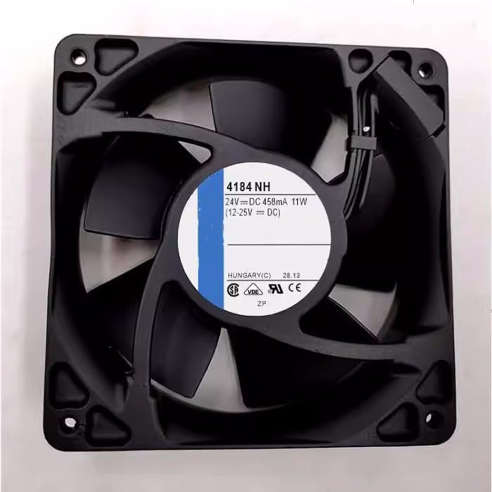 CAXFRTE for 4184NH 12038 24V 458mA Metal Frame Cooling Fan, black
