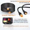 ZEZHIMI Replacement for 010-11617-32 12-Pin Extension Cable for Garmin Scanning Transducers (10 feet) view 2
