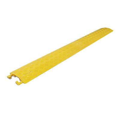 Yqyc Cable Ramp Cable Protector Ramps Wire Hose Protector 1 Channel Traffic Rubber Plastic Cord Cover Speed Bump, for Indoor and Outdoor Use(100x10x2cm)