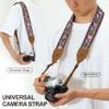 Padwa Lifestyle Embroidered Flower Camera Strap - 2" Wide Classic Vintage Crazy Horse Arts Cowhide Head Camera Straps for Photographers,Universal Neck Shoulder & Crossbody Strap Fit DSLR/SLR Camera view 4