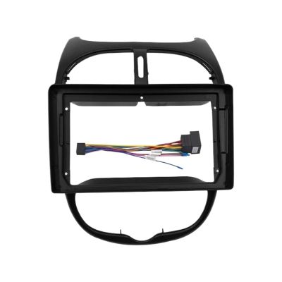 ZHOUKAIDM Radio Frame BYNCG 9 Inch 2Din Car Dashboard Frame CAR DVD Frame Radio Panel Frame Navigation Panel Fit for Peugeot 206 2000-2010 2 Din Android Practical
