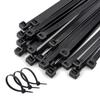 50 Pack 0.3 x 10 inch Black Cable Ties, Heavy Duty Zip Ties with 110 lbs Strength, Self-Locking Nylon Wire Ties, UV and Temperature Resistant for Machinery, Vehicles, Cables, Pipes, Fence by Aroono view 1