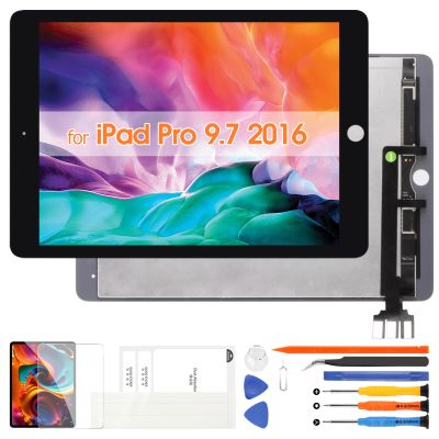 Screen Replacement for iPad Pro 9.7 2016 Display LCD A1673 A1674 A1675 Screen Glass Touch Digitizer Assembly with Repair Kit(Black)