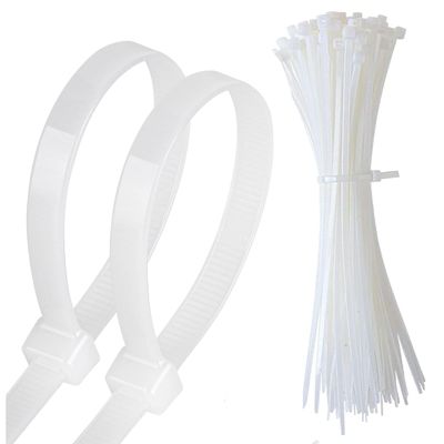 1000 Pack 8 inch Cable Zip Ties Heavy Duty-0.3 in width, Wire Ties with 110 lbs Strength, Self-Locking Nylon Tie Wraps, UV and Temperature Resistant, for Indoor Outdoor by Aroono(White)
