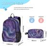ALAZA Moon Stars Purple Galaxy Backpack and Lunch Bag Set School Bag Bookbag Casual Daypacks for Kids Girls Boys Teens view 2