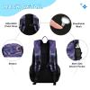 ALAZA Moon Stars Purple Galaxy Backpack and Lunch Bag Set School Bag Bookbag Casual Daypacks for Kids Girls Boys Teens view 3